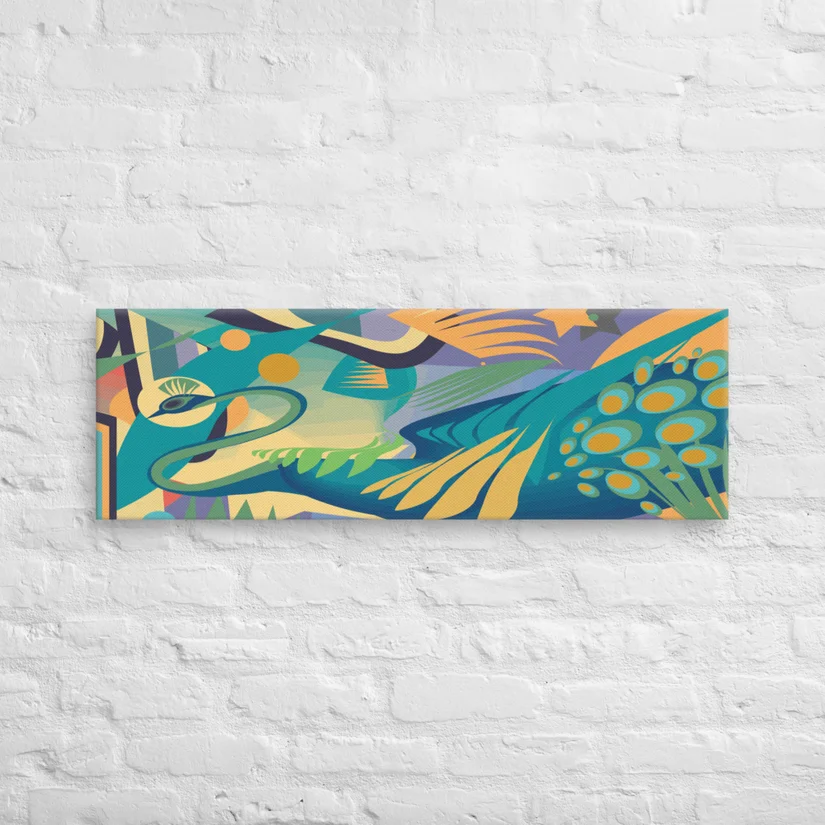 Celestial Peacock canvas print